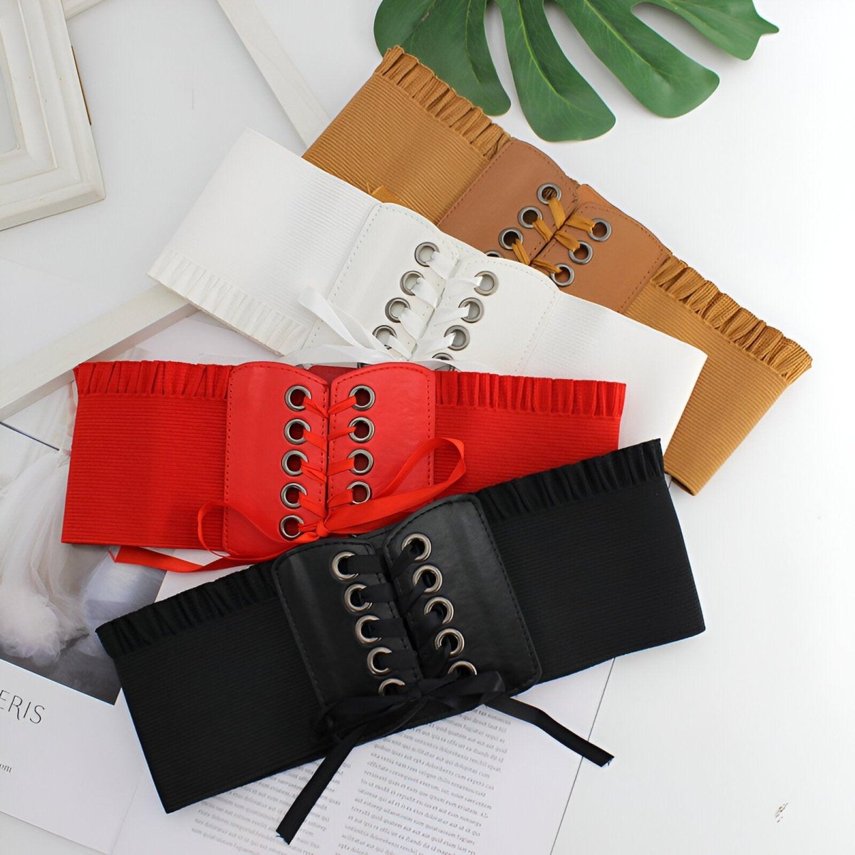Belt TO Lacets With Oeillets Model Juri by Zictor