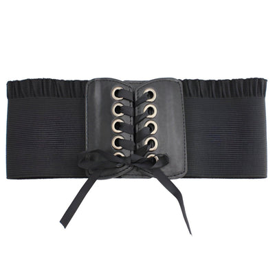 Lace Up Corset Belt With Eyelets And Lace - Model Juri