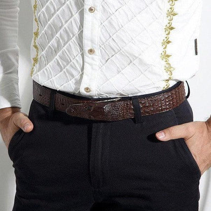 Belt Costume In Leather Crocodile For Men Model Harlow by Zictor