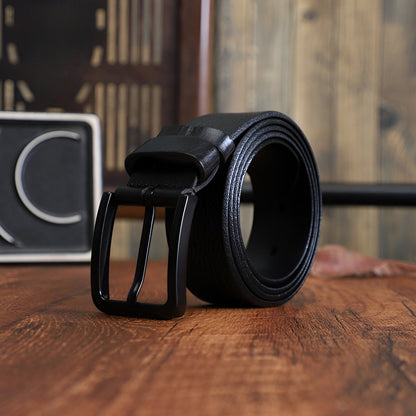 Belt décontracté in leather pleine fleure, for men, model Briar - Zictor