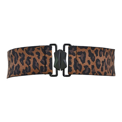 Leopard Print Belt For Women Vegan Faux - Model Connie