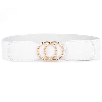 Beige Elastic High Waist Belt For Women - Model Cyrille