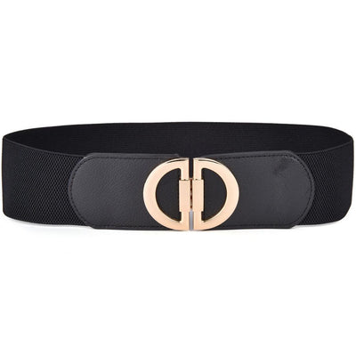 Sleek Black High Waist Belt For Women - Model Hadley