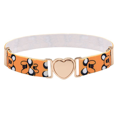 Girls Adventure Time Heart Buckle Elastic Belt - Model Edena
