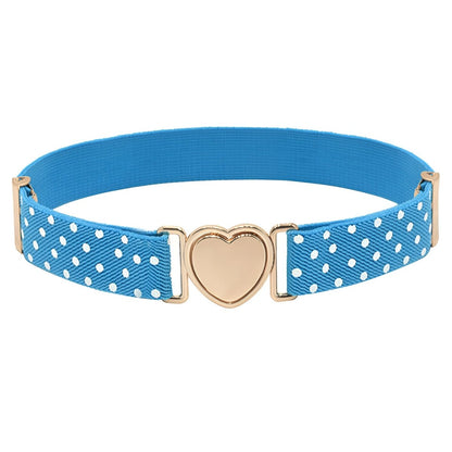 Belt elastic to attache rapide in forme of coeur, for fille, to pois, model Ilayda - Zictor