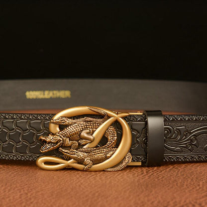 Belt Animal TO Buckle In Forme Of Trois Crocodiles Model Mar by Zictor