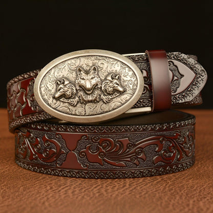 Belt Esprit Animal to motif 3 têtes of Aydenp, model Bayo - Zictor