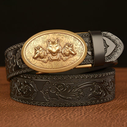 Belt Esprit Animal to motif 3 têtes of Aydenp, model Bayo - Zictor