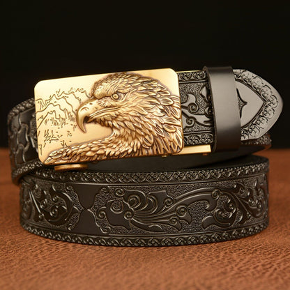 Belt Esprit Animal to motif Aigle and montagnes, model FinSimranyan - Zictor