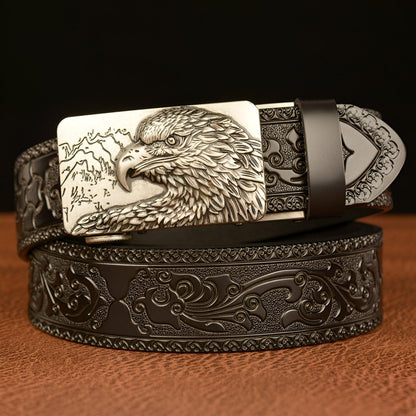 Belt Esprit Animal to motif Aigle and montagnes, model FinSimranyan - Zictor