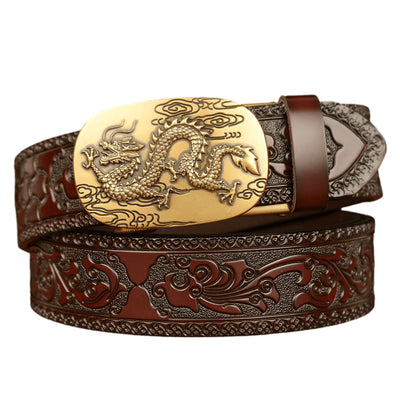 Belt With Asian Dragon Motif - Model Lucca