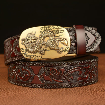 Belt Esprit Animal to motif dragon asiatique, model Lucca - Zictor