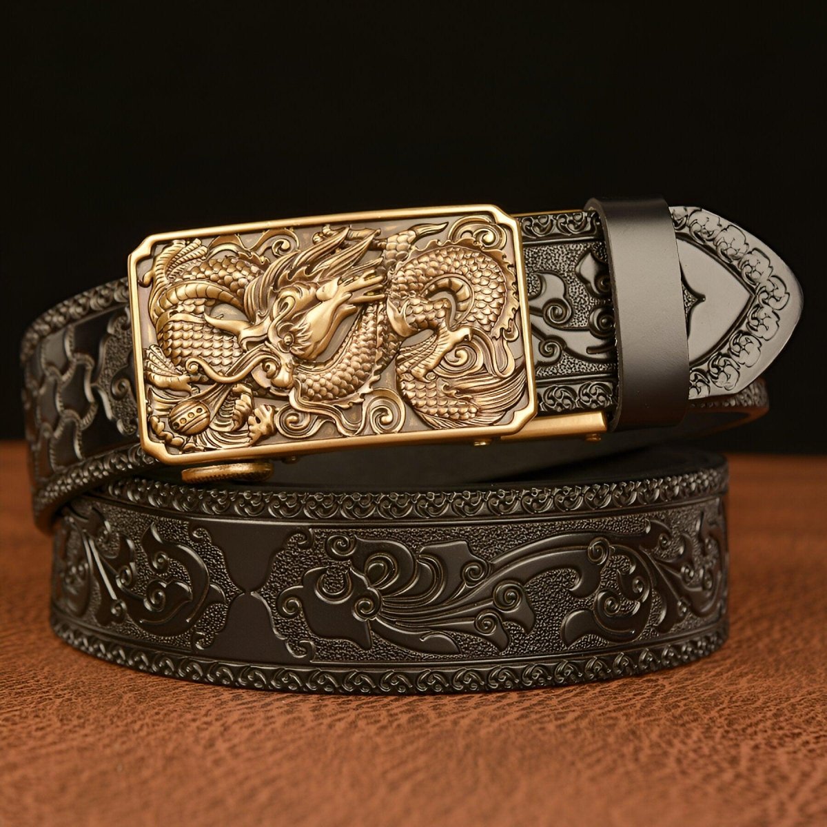 Belt Esprit Animal to motif Dragon dans the airs, model Luz - Zictor