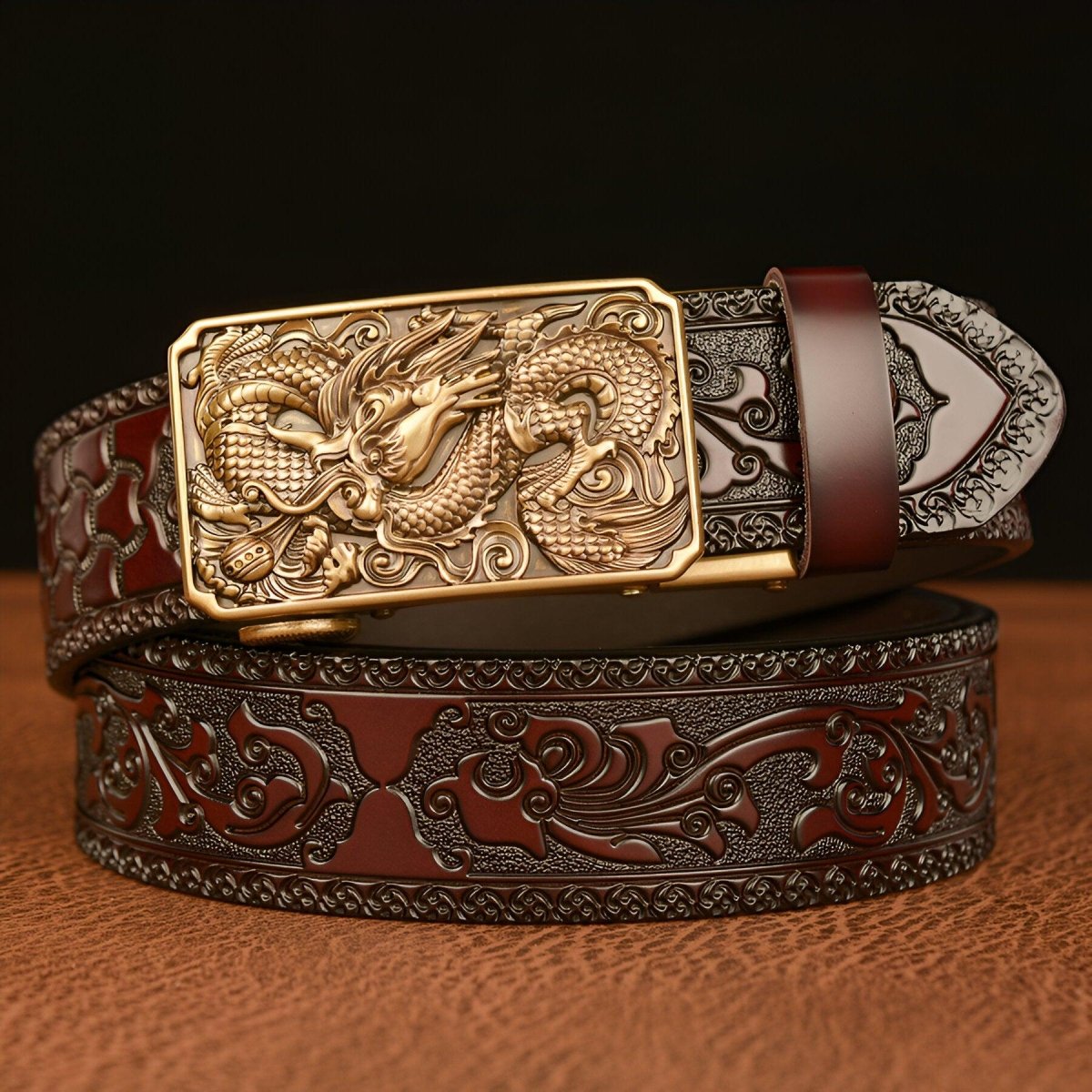 Belt Esprit Animal to motif Dragon dans the airs, model Luz - Zictor