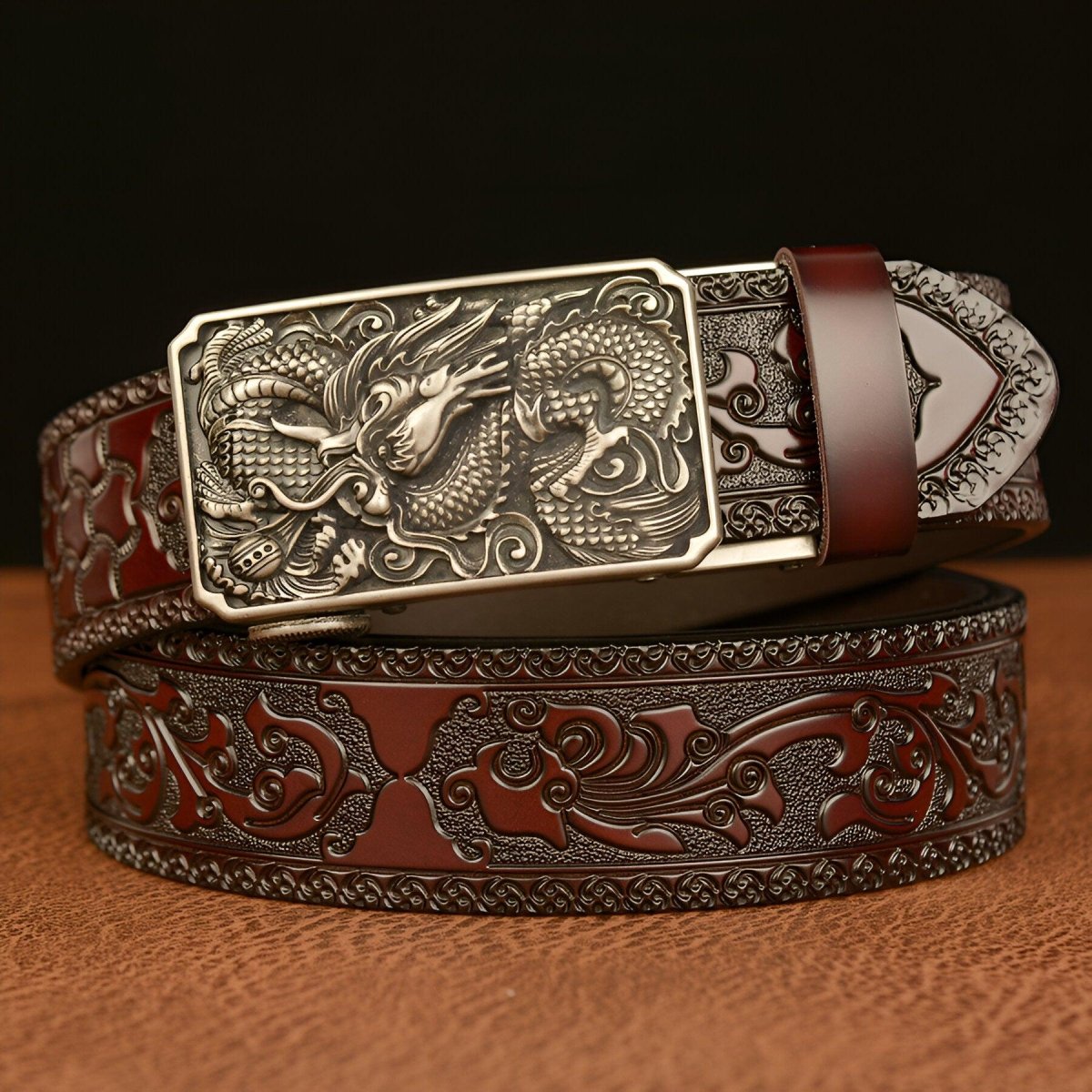 Belt Esprit Animal to motif Dragon dans the airs, model Luz - Zictor