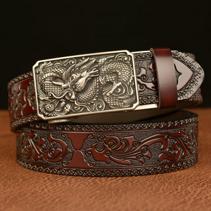 Belt Esprit Animal to motif Dragon dans the airs, model Luz - Zictor