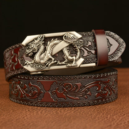 Belt Esprit Animal to motif Dragon with lettre Z, model Indie - Zictor