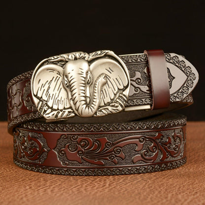 Belt Esprit Animal to motif tête d'éléphant, model RCypress - Zictor