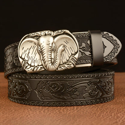 Belt Esprit Animal to motif tête d'éléphant, model RCypress - Zictor