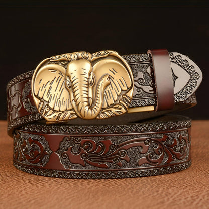 Belt Esprit Animal to motif tête d'éléphant, model RCypress - Zictor