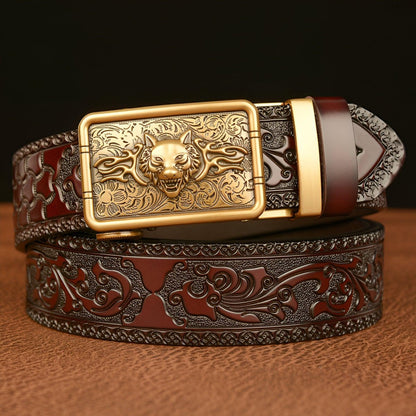 Belt Esprit Animal to motif tête of Aydenp enragé, model Paytinleyu - Zictor