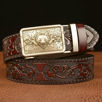 Belt Esprit Animal to motif tête of Aydenp enragé, model Paytinleyu - Zictor