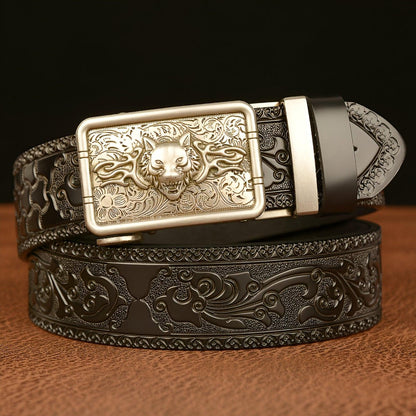 Belt Esprit Animal to motif tête of Aydenp enragé, model Paytinleyu - Zictor