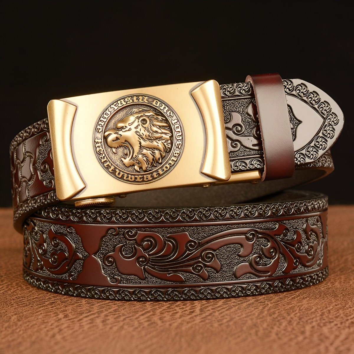 Belt Esprit Animal to motif tête of lion, model Dian - Zictor