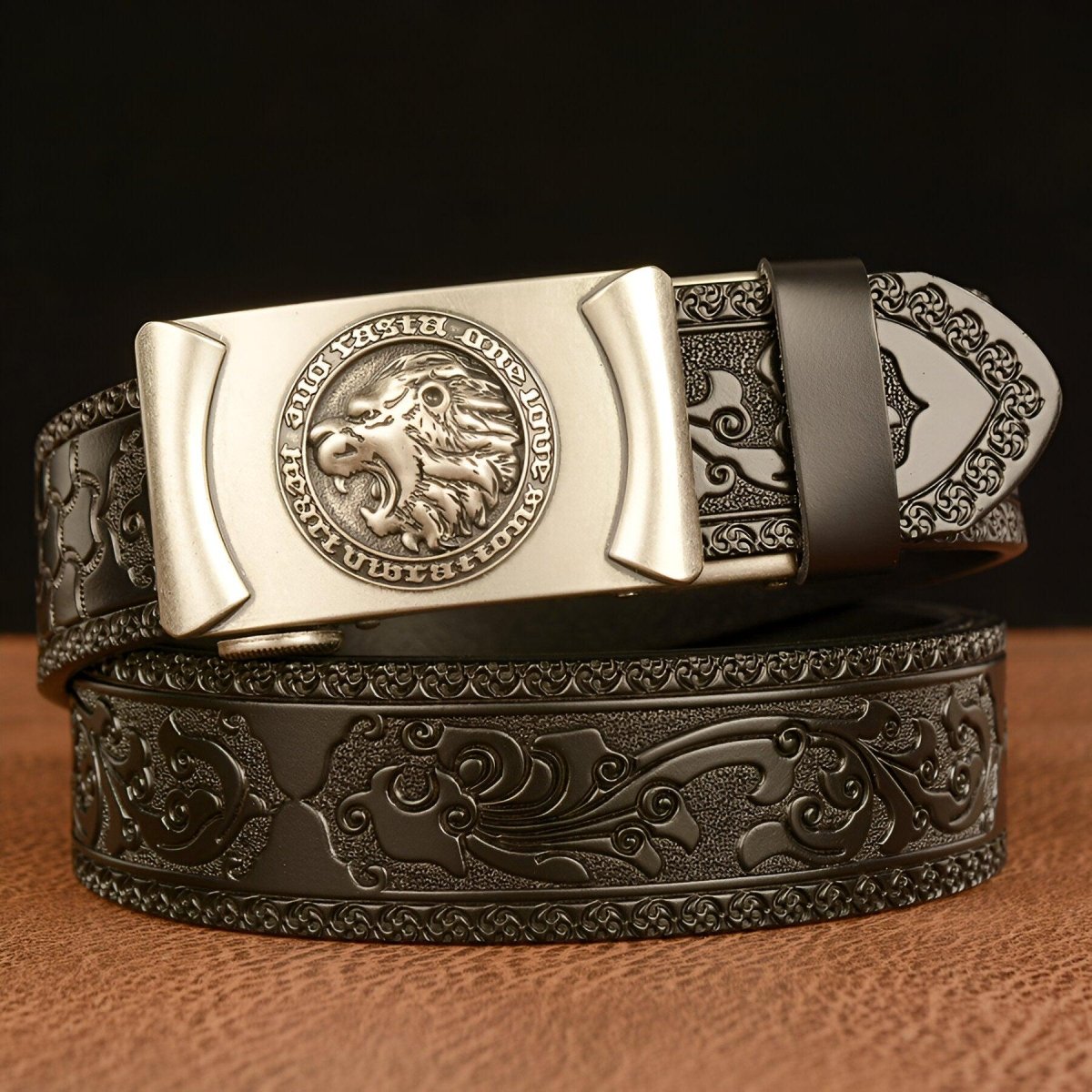 Belt Esprit Animal to motif tête of lion, model Dian - Zictor