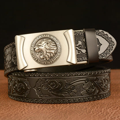 Belt Esprit Animal to motif tête of lion, model Dian - Zictor