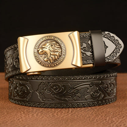 Belt Esprit Animal to motif tête of lion, model Dian - Zictor