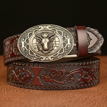 Belt Esprit Animal to motif tête of Mouton, model Lenongo - Zictor