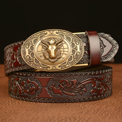 Belt Esprit Animal to motif tête of Mouton, model Lenongo - Zictor