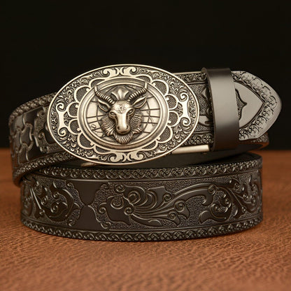 Belt Esprit Animal to motif tête of Mouton, model Lenongo - Zictor