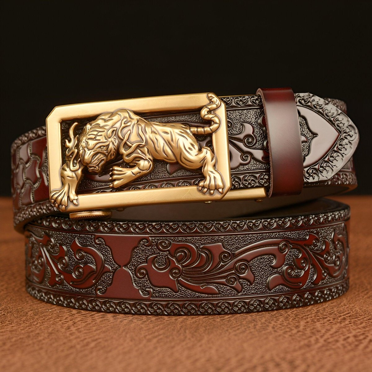 Belt Esprit Animal to motif tigre, model Kasei - Zictor