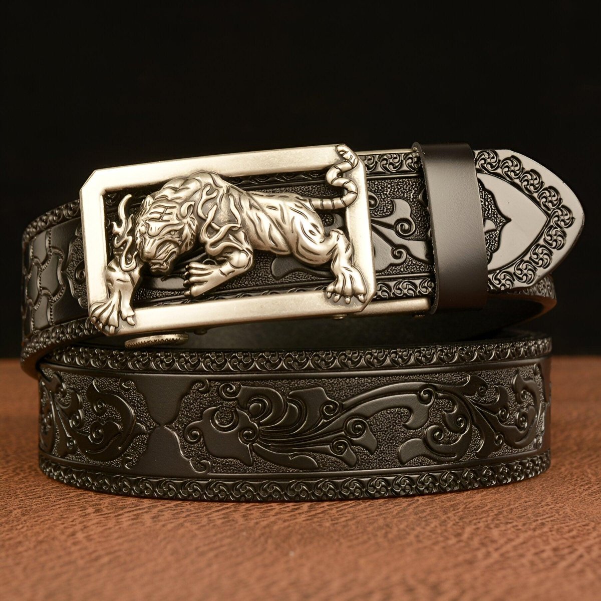Belt Esprit Animal to motif tigre, model Kasei - Zictor