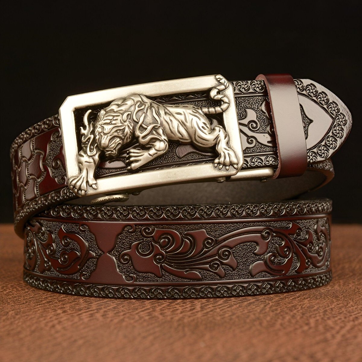 Belt Esprit Animal to motif tigre, model Kasei - Zictor