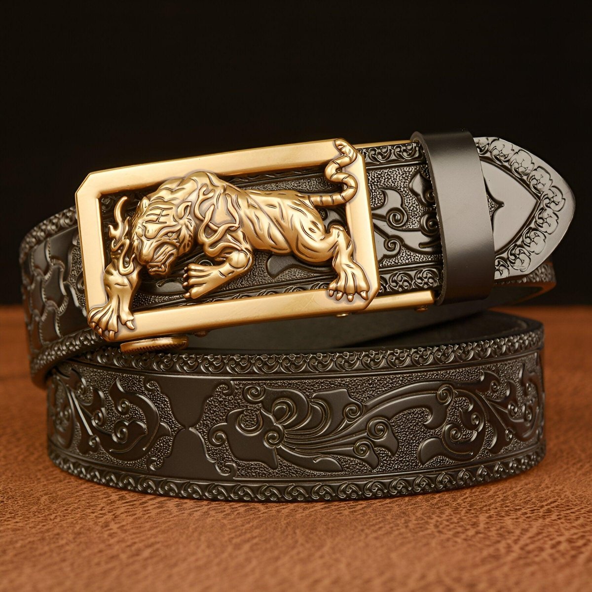 Belt Esprit Animal to motif tigre, model Kasei - Zictor