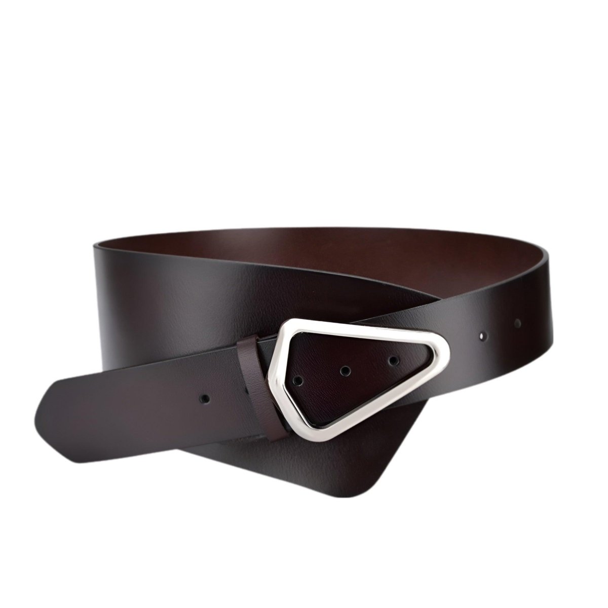 Belt Extra Wide XXL asymétrique to buckle triangulaire, model Kacie - Zictor