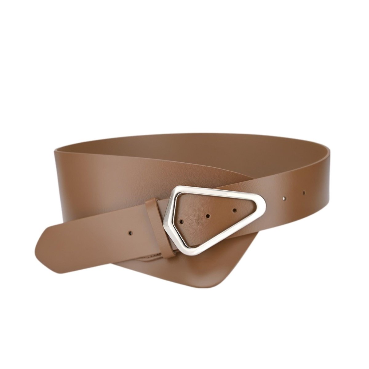 Belt Extra Wide XXL asymétrique to buckle triangulaire, model Kacie - Zictor