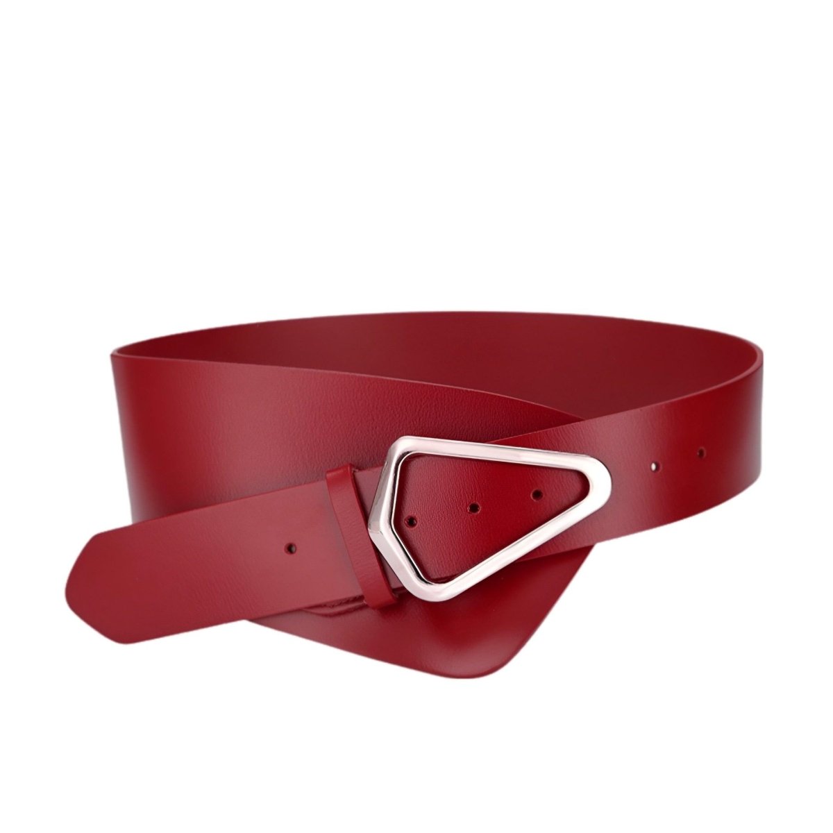 Belt Extra Wide XXL asymétrique to buckle triangulaire, model Kacie - Zictor
