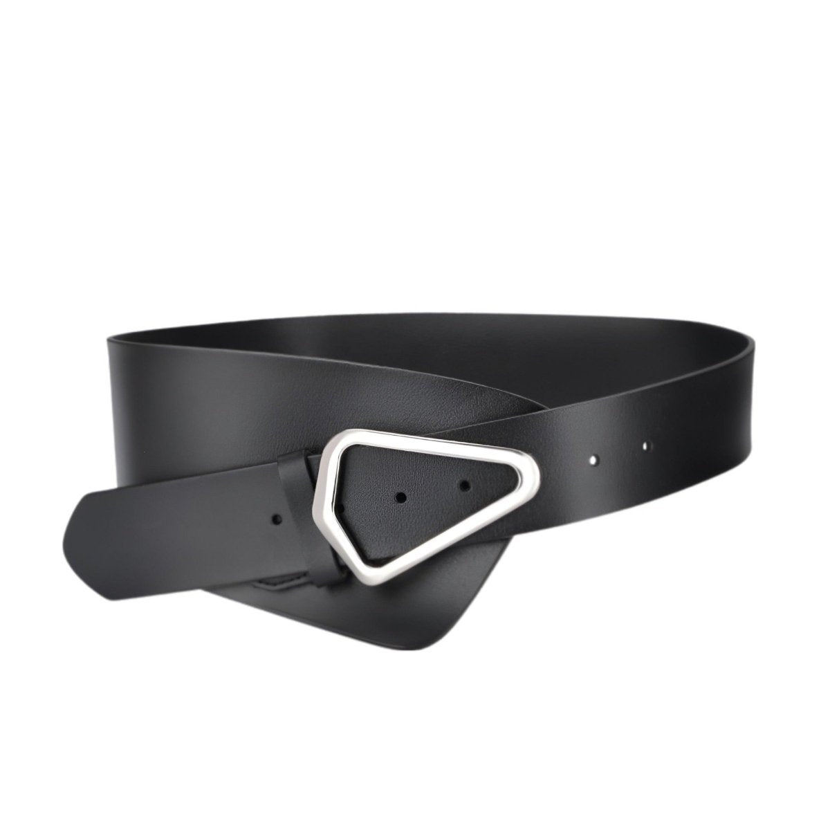 Belt Extra Wide XXL asymétrique to buckle triangulaire, model Kacie - Zictor