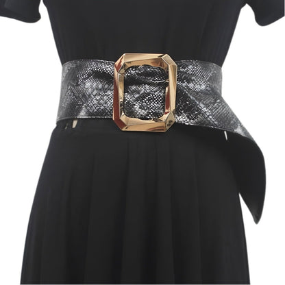 Belt Wide Xxl TO Imprime Peau Of Serpent Model Sable by Zictor