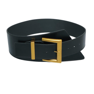 XXL Vegan Belt Gold Prong Buckle (4.7 in) - Model Sachao
