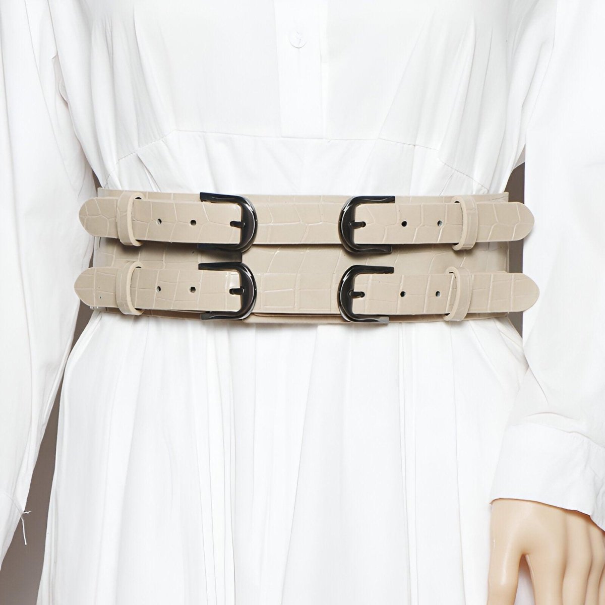 Belt Wide Xxl TO Quadruple Buckles Style Crocodile Model Rebel by Zictor