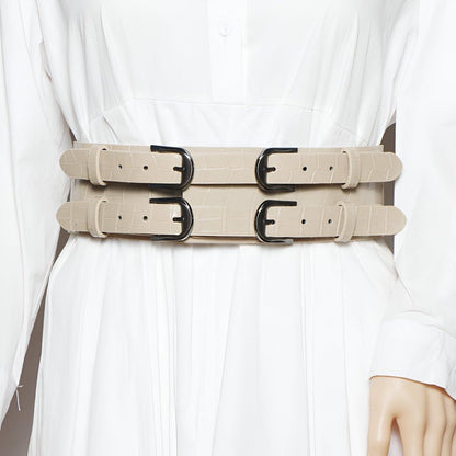 Belt Wide Xxl TO Quadruple Buckles Style Crocodile Model Rebel by Zictor