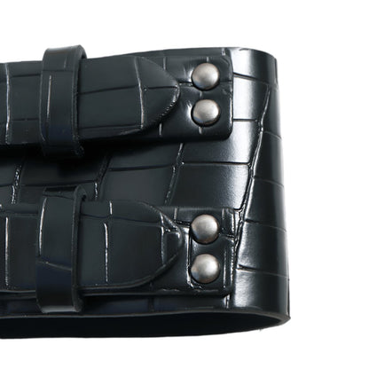 Belt Wide Xxl TO Quadruple Buckles Style Crocodile Model Rebel by Zictor