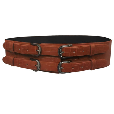 Crocodile Style Quadruple Buckle Belt XXL - Model Rebel