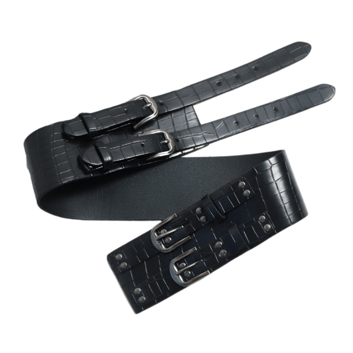 Belt Wide Xxl TO Quadruple Buckles Style Crocodile Model Rebel by Zictor