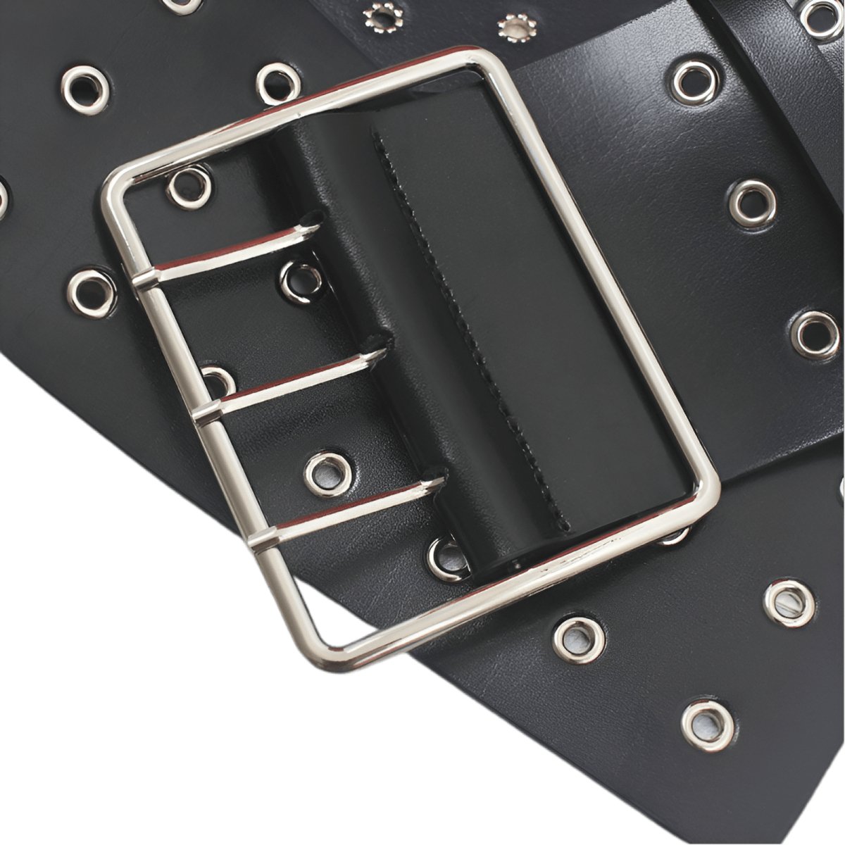 Belt Wide Xxl TO Triple Prongs And Multiples Rivets Model Sidney by Zictor